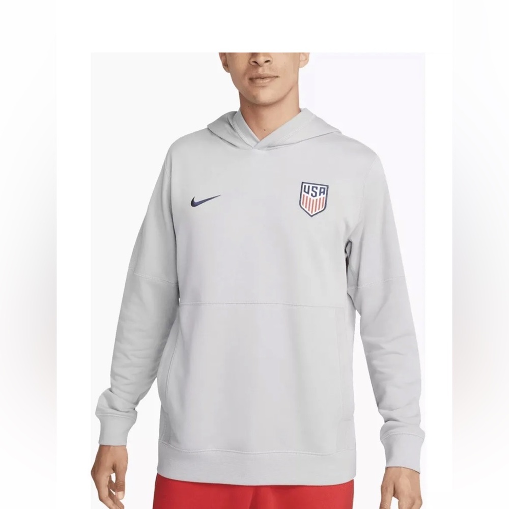 Nike Soccer USMNT '22 Grey Travel Pullover Hoodie Men's Brand New With Tags $90